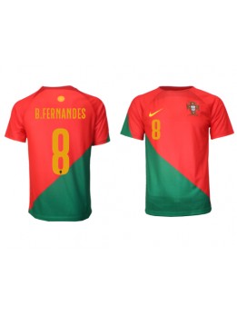 Billige Portugal Bruno Fernandes #8 Hjemmedrakt VM 2022 Kortermet